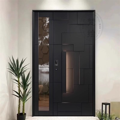 高端入户门子母新款农村自建房大门防盗门简约铸铝别墅大门进户门