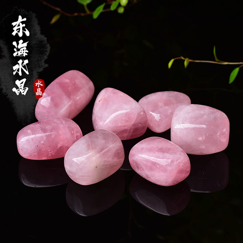 工厂销天然粉晶碎石大o颗粒摆件马达加斯加粉晶原石鱼缸花盆造景