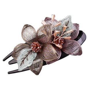 夹子头饰后脑勺发夹妈妈抓夹头发夹子大号盘发三齿夹鸭嘴夹