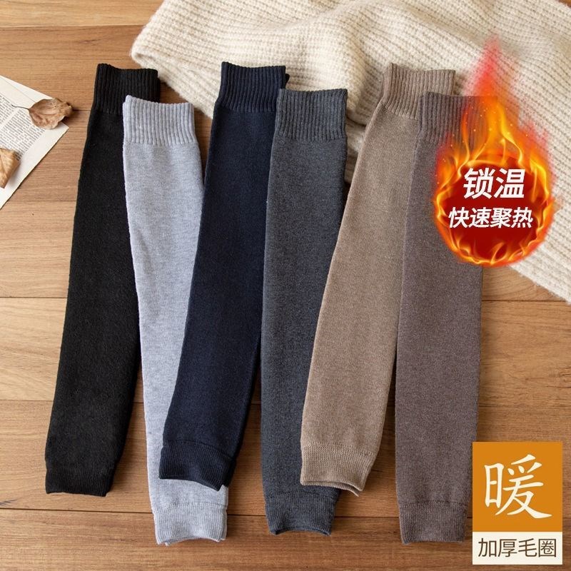 加绒加厚加长袜女护膝袜套过膝长筒袜保暖冬季老寒腿防寒护腿袜套