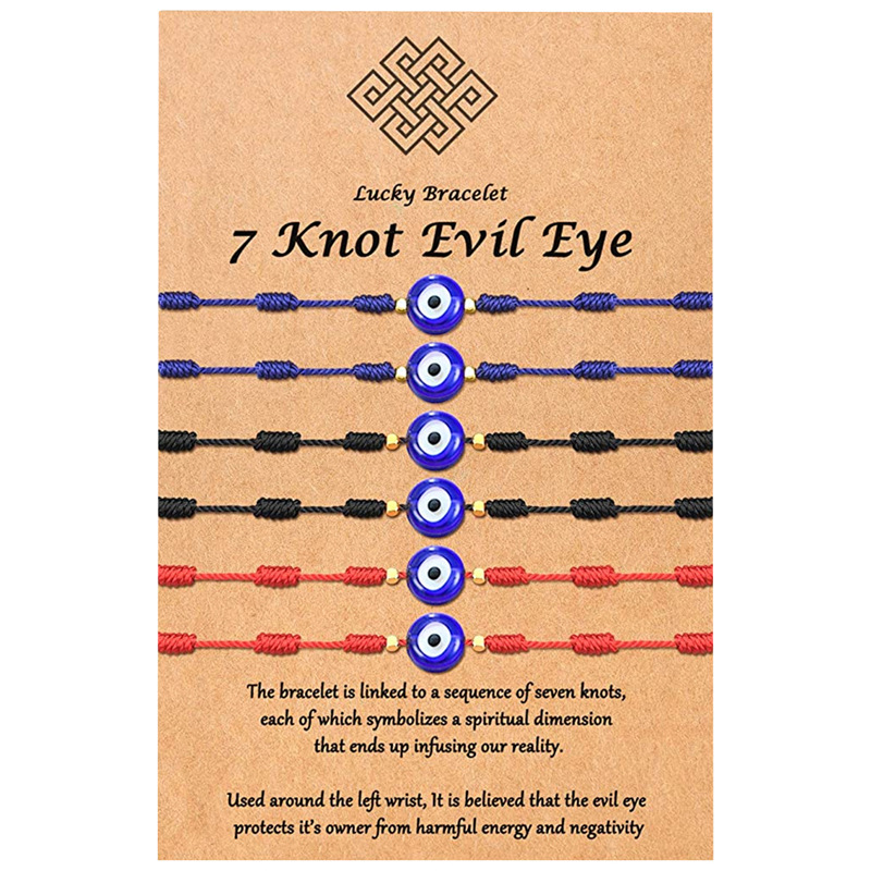 推荐Turkish Lucky Evil Eye Bracelets For Women 6pcs/set 饰品/流行首饰/时尚饰品新 手链 原图主图