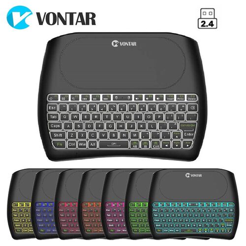 Backlight Bluetooth keyboard D8 Super English Russian 2.4G W