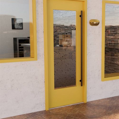 简约极简不锈钢单面对装把手衣柜黑色大推拉移门木浴室玻璃门拉手