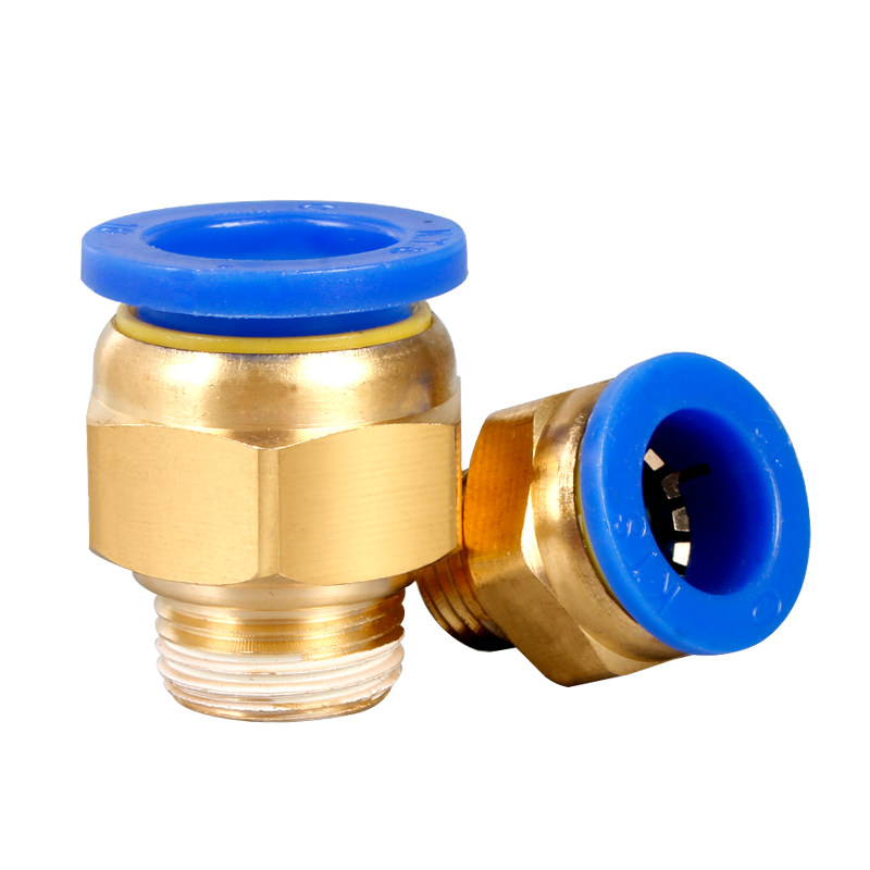 气动快插气管接头pc10-03螺纹直通快速接头4-m5/pc6-01/pc8-02