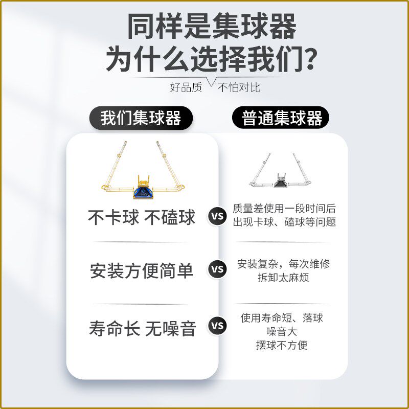 胜标集球器台球自动收球回球静音接球滑道中式黑八台球桌外置轨道