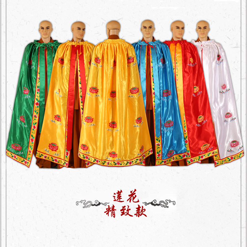 小众高货佛像披风观音斗篷佛披袍佛袍莲花袍荷花披肩坎肩神明衣服