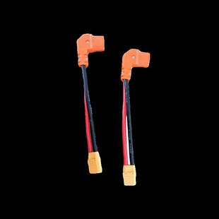 电动车大炮充电转接线 品字头母头转XT90公母大炮充转换品字弯头