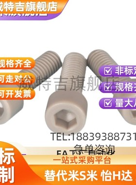 TAB01-M3M4M5M6耐高温PEEK塑料螺丝耐腐蚀内六角螺丝PEKB树脂螺栓