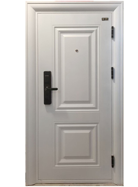 甲级防盗门家用白色入户门可定制子母进户门加厚电子锁智能安全门