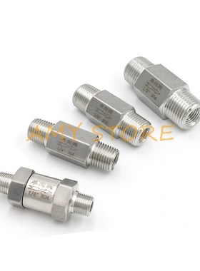1Pc Male Male BSP Threaded SS304 Stainless Steel Check Valv