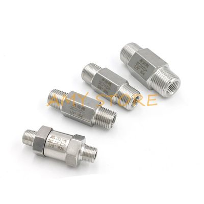 1Pc Male Male BSP Threaded SS304 Stainless Steel Check Valv
