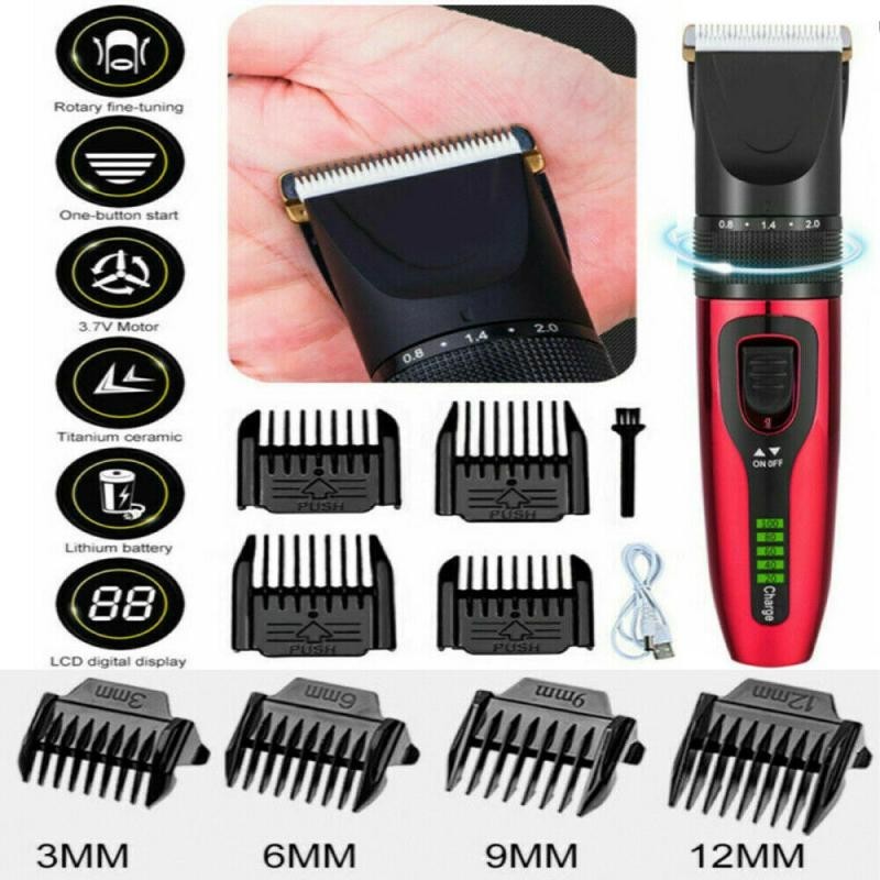 推荐Electric Cordless Hair Trimmer Barber Haircut USB Rechar