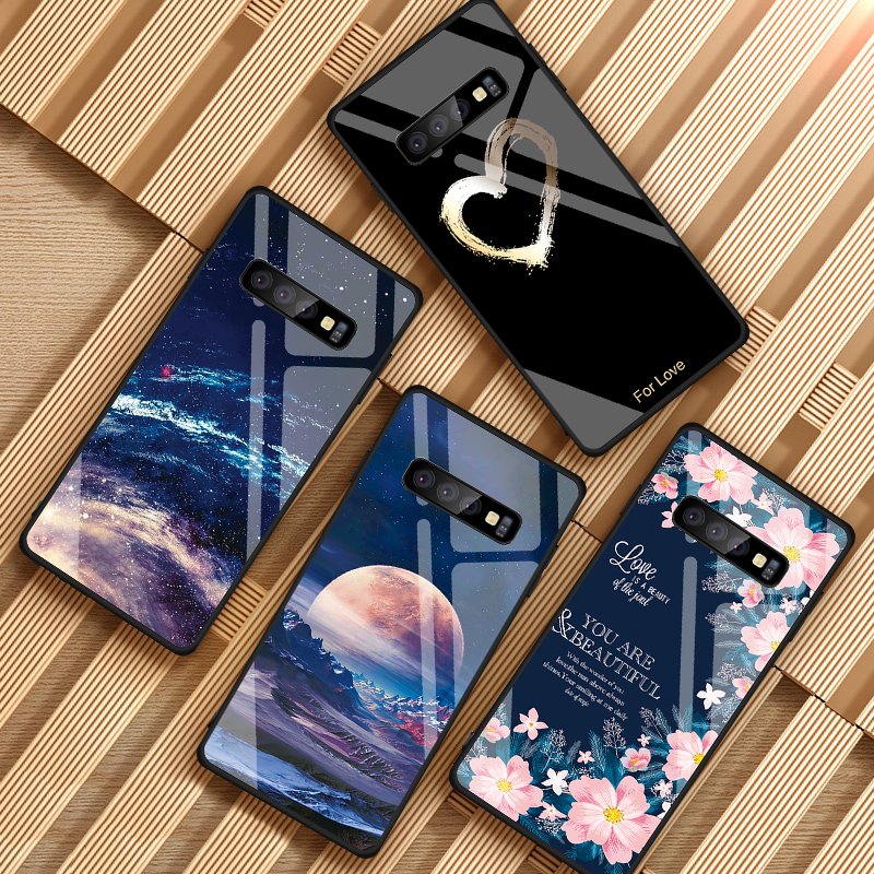 网红Tempered Glass Case For Samsung Galaxy S10e S10 S10 Plus