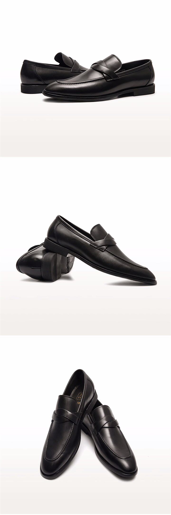 Шапочка для душа 欧洲站英伦风百搭商务真皮皮鞋男2023春秋季新款懒人透气乐福鞋男 Other