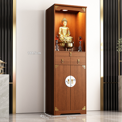 新中式佛龛家用简约现代小型立柜供桌供台佛柜神龛带门带灯财神柜