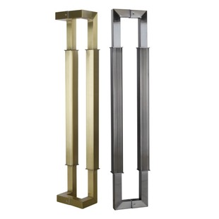 玻璃门拉手不锈钢方管中式有框办公室酒店现代推拉钢化大门把手