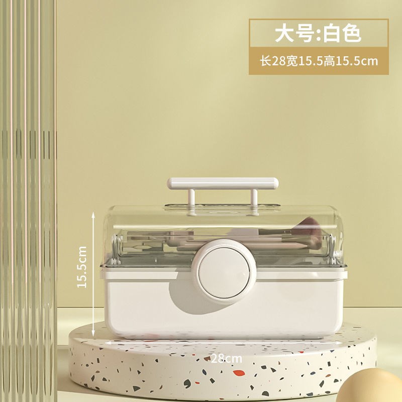 多层化妆a品收纳盒桌面大容量美术生指甲油整理神器光疗机美韩家