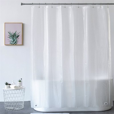 Heavy Duty 3D Eva Clear Shower Curtain Liner Set for Bathroo