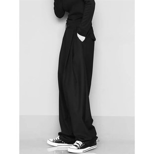 山本耀司暗黑风设计感宽松显瘦西裤休闲阔腿拖