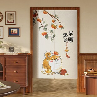 高级感防窥通风门帘半帘卧室房间家用厨房帘子隔断帘卫生间遮挡帘