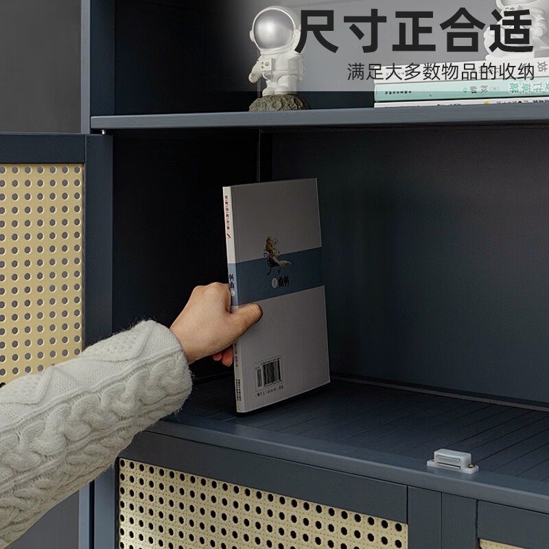 防尘书柜玻璃门实木书架置物架带门落地家用儿童客厅北欧简约立柜