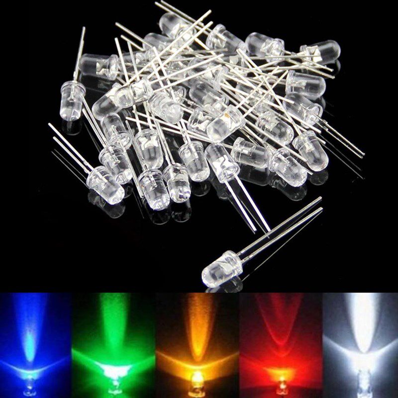 1000 Pcs 5MM Round Water Clear LED Light Diodes Electronic K