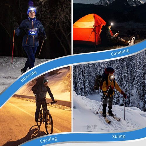 LED Beanie Torch Hat with Light Men/Women Hat Winter Warm He