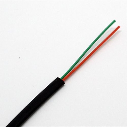 2芯扁形电话线100米黑色 纯铜 A扁平单股芯RJ11一百米 二芯电话线