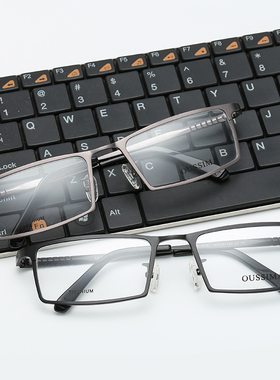 商务近视眼镜架纯钛眼镜架男款大脸全框配近视眼镜框架P8808