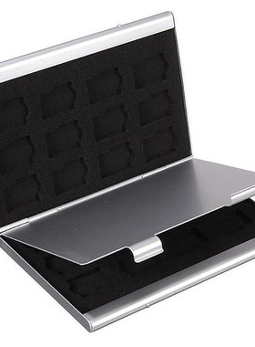 24TF Card Holder Organizer Aluminum Double Layer Bag Portabl
