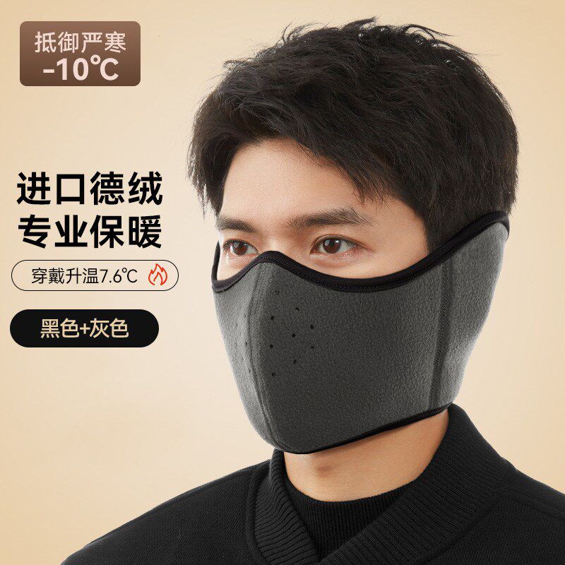 保暖口罩秋冬季保暖男士耳罩防寒骑行防风面罩全脸防护加厚面新款