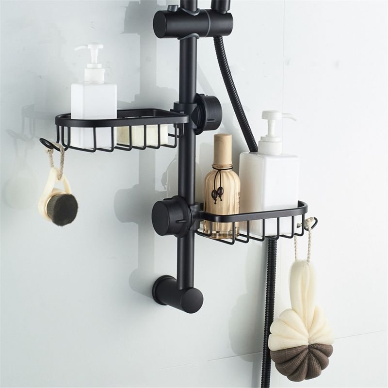 速发2020 Bathroom Shelf Black Shower Storage Basket Storage