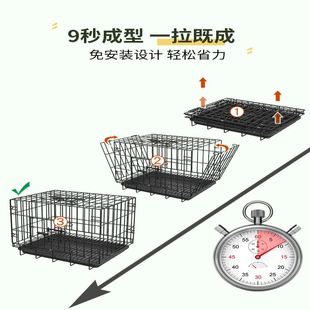 鸡笼子家用室外家庭养殖鸡窝大号特大养小鸭子的铁笼育雏笼子折叠