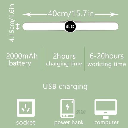 Table Lamp Table Clock USB Lamp Magnetic Led Desk Lamp Study