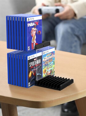 ps5 slim游戏卡光盘q碟片收纳支架XBOX挂墙储存CD盒switch周边配
