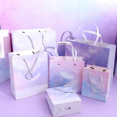 Paper raBs birthday Gift PackAaging Bag Present Bag wgapping