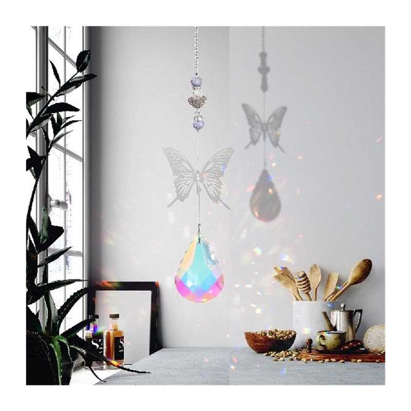 新品Crystal Windchimes Sunlight Catching Hanging Pendant Lig 宠物/宠物食品及用品 鸟用放飞绳 原图主图