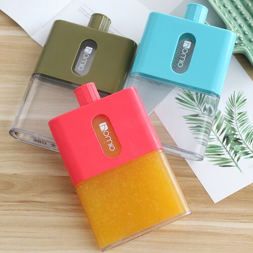 BPA Free A5 Paper Book Bottle Flask Flat Water Bottle Plasti