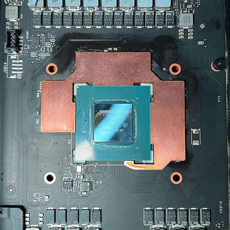 3080猛禽80ti显卡显存散热紫铜片降温3060 3070Ti 3090Ti导热垫