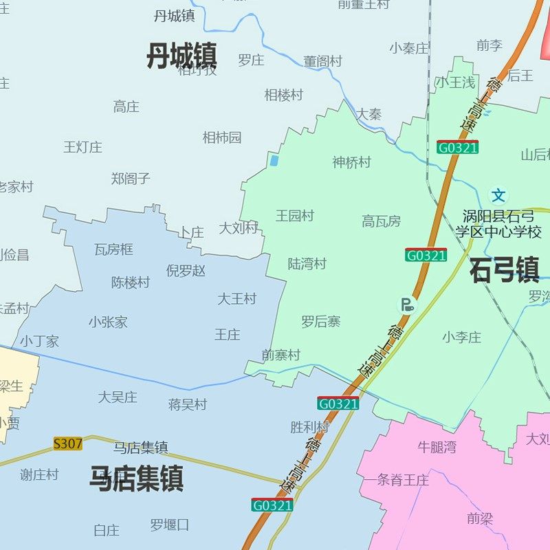 涡阳县地图1.15m亳州市折叠版办公室会议室贴画客厅沙发装饰画