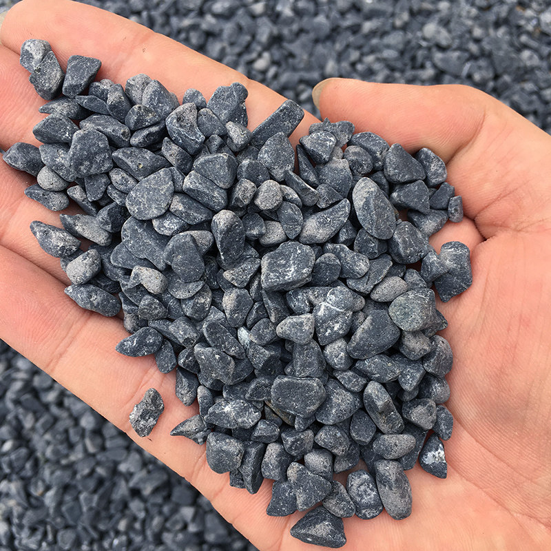 造景青石子50斤深灰色黑色景x观砾石水洗石日式庭院花园碎石子米