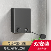 隐形收缩钢丝晾衣绳室内免打孔伸缩绳阳台卫生间晒衣架挂衣绳神器