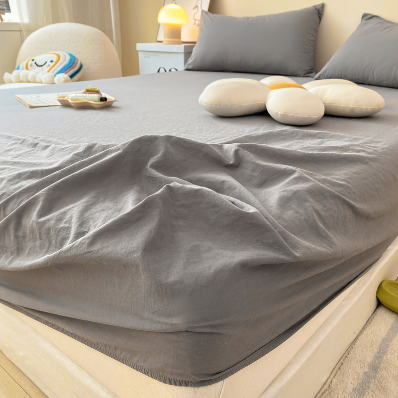水洗棉床笠单件全包围床罩床单席梦思床垫套保护套防尘罩套防滑套