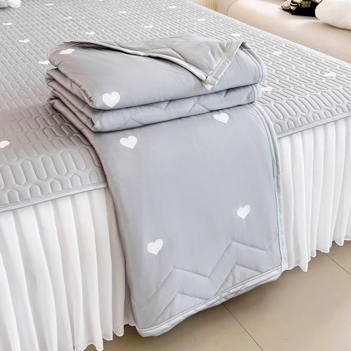 2023新款凉感丝乳胶凉席夏被四件套床裙款冰丝凉席床罩空调席子