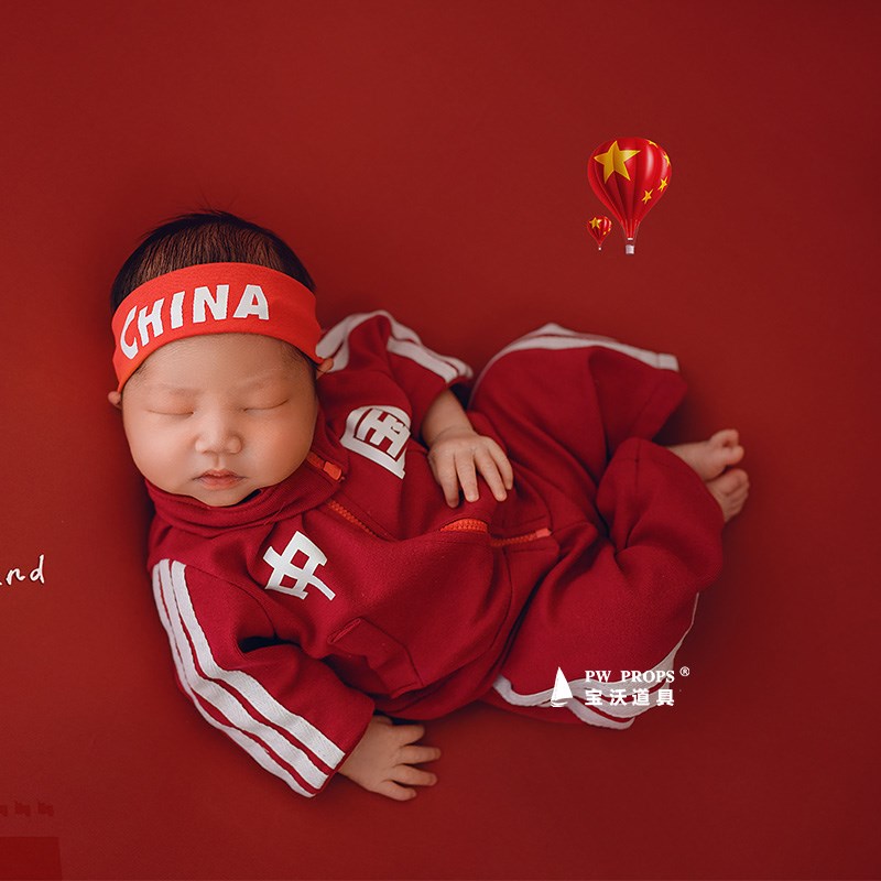 宝沃儿童摄影样片主题拍摄道具毯子婴儿卡通服装新生宝宝拍照套餐