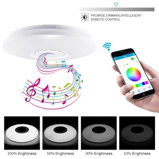 速发Music Led Ceiling Light Lamp 36-60W RGB Embedded Mount R