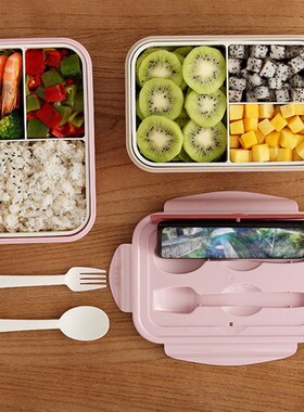 Japanese-style Microwave Oven Heating Double-layer Bento Box