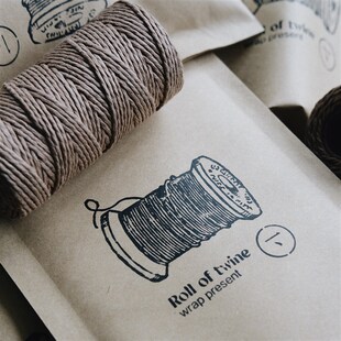 一寸几時b丨节日伴手礼品幼儿园diy手工装饰包装材料过蜡黄麻绳1m