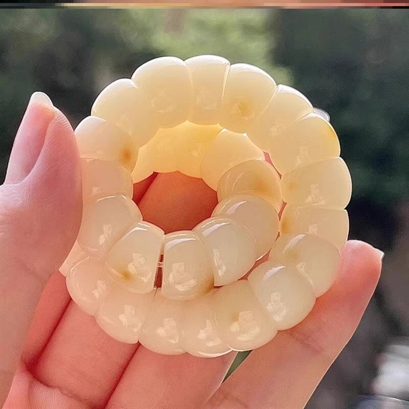 小众高货紫葡萄猪大肠白玉菩提根手串绕指柔文玩手链女天然菩提子
