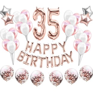 37pcs Number Foil Balloons 1st 1 2 3 4 5 10 15 16 18 21 30 4